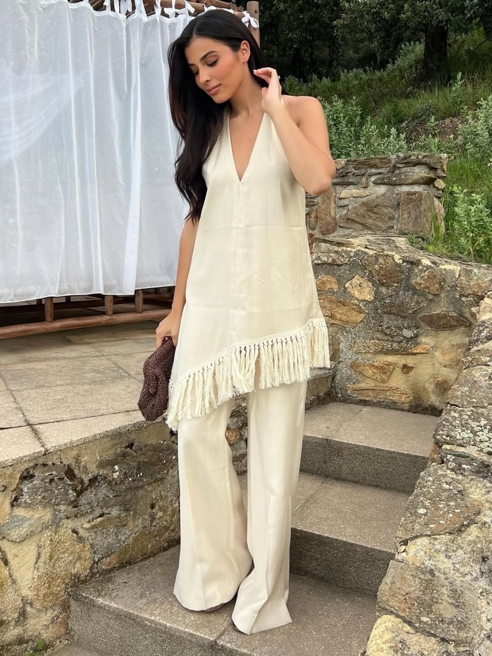 Zara fringe halter top collection
